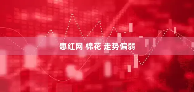 惠红网 棉花 走势偏弱