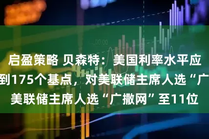 启盈策略 贝森特：美国利率水平应比当前低150到175个基点，对美联储主席人选“广撒网”至11位